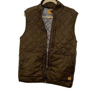 The red Head ranch western olive brown quilted jacket vest M